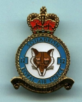 12 SQN CREST PIN BADGE