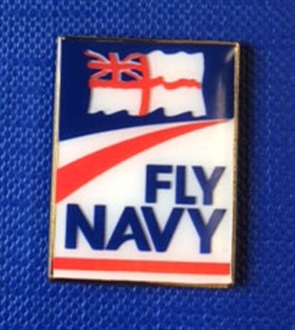 FLY NAVY LOGO PIN