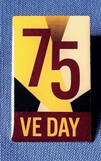 VE DAY 75 OFFICIAL LOGO PIN