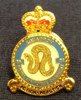 26 SQN RAF REGIMENT CREST PIN