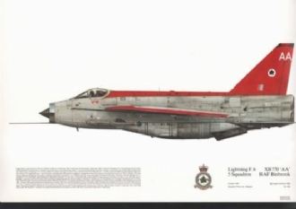 293 LIGHTNING F 6 (RED FIN) SQN PRINT