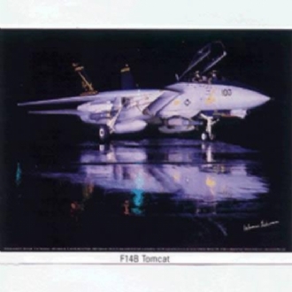 F-14B TOMCAT SILVER REFLECTION POSTER