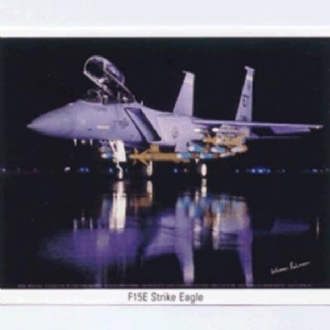 F-15E STRIKE EAGLE SILVER REFLECTION POSTER