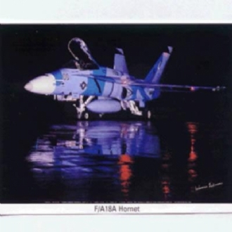 F-18A HORNET SILVER REFLECTION POSTER