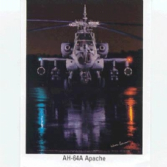 AH-64A APACHE SILVER REFLECTION POSTER