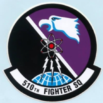 510 FS USAF STICKER 95mm