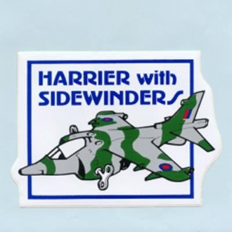HARRIER WITH SIDEWINDERS STICKER