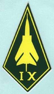 9 SQN DIAMOND SHAPED STICKER - OLD STYLE