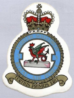 3 SQN OFFICIAL CREST QC (GREEN) STICKER