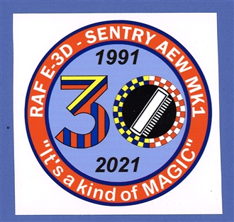 E3-D SENTRY / AWACS 30 YEAR ANNIVERSARY STICKER