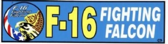 F-16 FIGHTING FALCON BUMPER STICKER