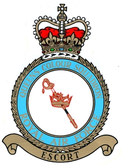 QUEENS COLOUR SQN CREST STICKER