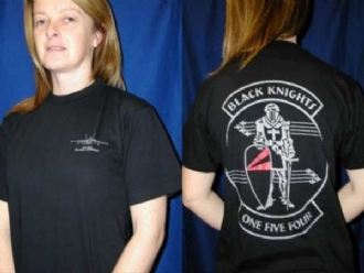 BLACK KNIGHTS 2 SIDED PRINTED T SHIRT