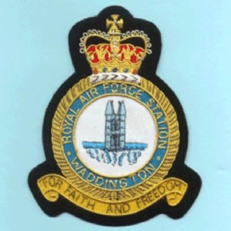 RAF WADDINGTON CREST GOLD WIRE BADGE