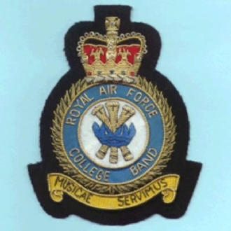 RAF COLLEGE BAND GOLD WIRE BADGE