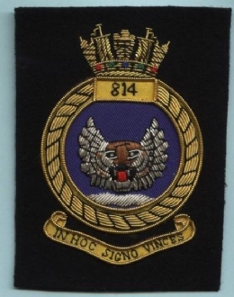 814 NAS CREST GOLD WIRE BADGE