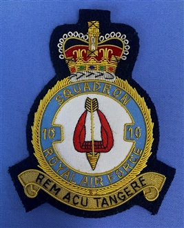 10 SQN CREST GOLD WIRE BADGE