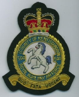 500 SQN CREST QC GOLD WIRE BADGE