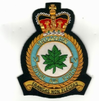 5 SQN CREST GOLD WIRE BADGE