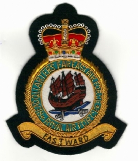 HQ FAR EAST AIRFORCE CREST GOLD WIRE BADGE