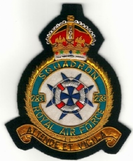 283 SQN CREST GOLD WIRE BADGE